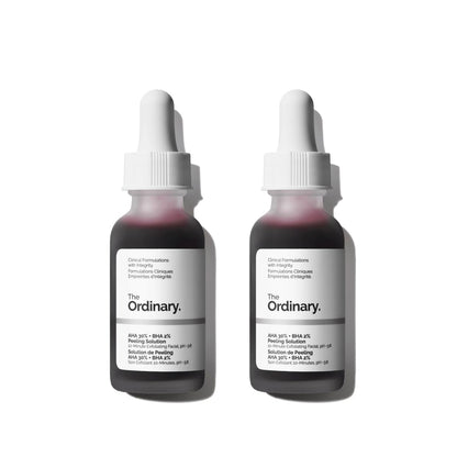 The Ordinary AHA 30% + BHA 2% Peeling Solution, Advanced Exfoliating Peel for Brighter Skin, 1 Fl Oz (Pack of 2) - dailyvitalstore