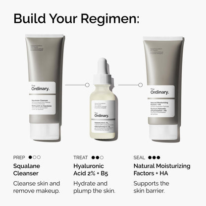 The Ordinary Hyaluronic Acid 2% + B5 (with Ceramides), Multi-Depth Hydration Serum for Plumper, Smoother Skin, 1 Fl Oz (Pack of 2) - dailyvitalstore