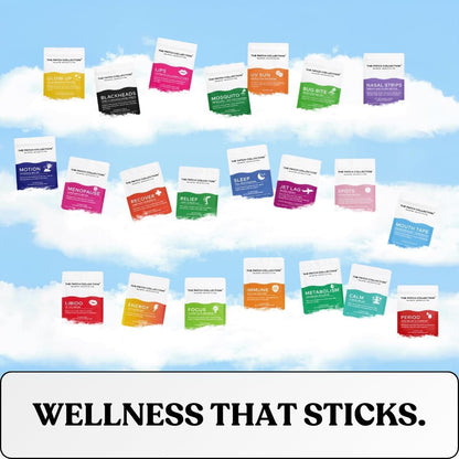 The Patch Collection® - Jet Lag Patch for Day & Night Time Zone Changes | Melatonin, Valerian Root, Passion Flower, Magnesium, Vitamin B1, B2, B3, Turmeric | 100% Natural & Vegan (Pack of 4) - dailyvitalstore