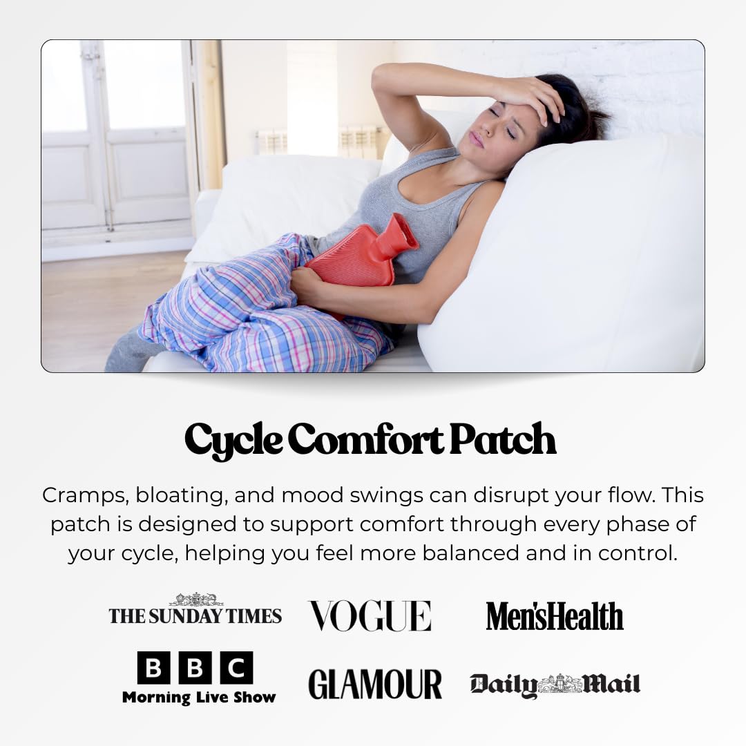 The Patch Collection® – Period Pain Relief Patch | Menthol, Turmeric, Valerian Root, Green Tea, Pomegranate Oil (Pack of 12) - dailyvitalstore