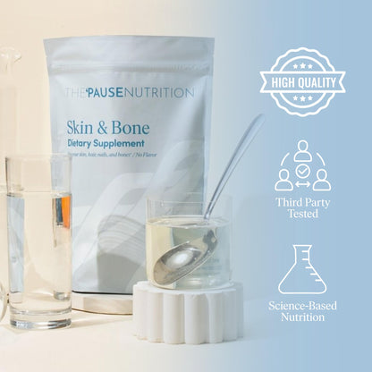 The 'Pause Life Skin & Bone, Verisol & Fortibone Collagen Peptides, Powder Formula with Hyaluronic Acid and Vitamin C, Gluten Free Supplement, Skin, Nails & Hair Support, Unflavored, Easy to Mix 12 OZ - dailyvitalstore