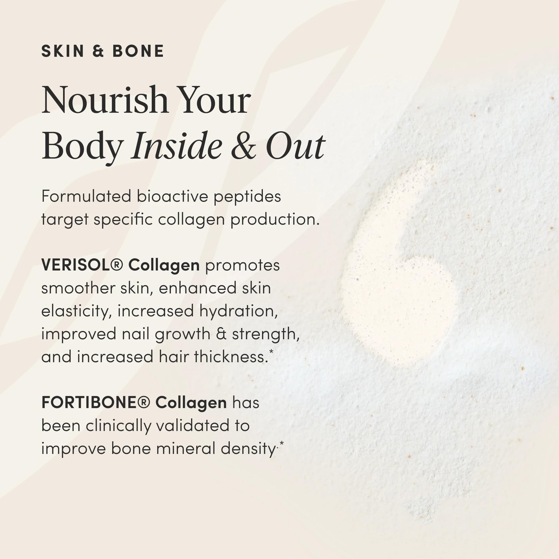 The 'Pause Life Skin & Bone, Verisol & Fortibone Collagen Peptides, Powder Formula with Hyaluronic Acid and Vitamin C, Gluten Free Supplement, Skin, Nails & Hair Support, Unflavored, Easy to Mix 12 OZ - dailyvitalstore
