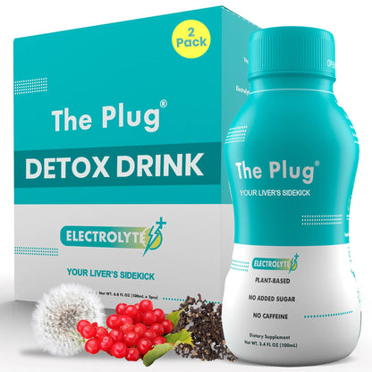 The Plug Liver Cleanse & Detox Drink | Organic Herbal Liquid Supplement with Electrolytes, Superfruits & Plant-Based Nutrients - dailyvitalstore
