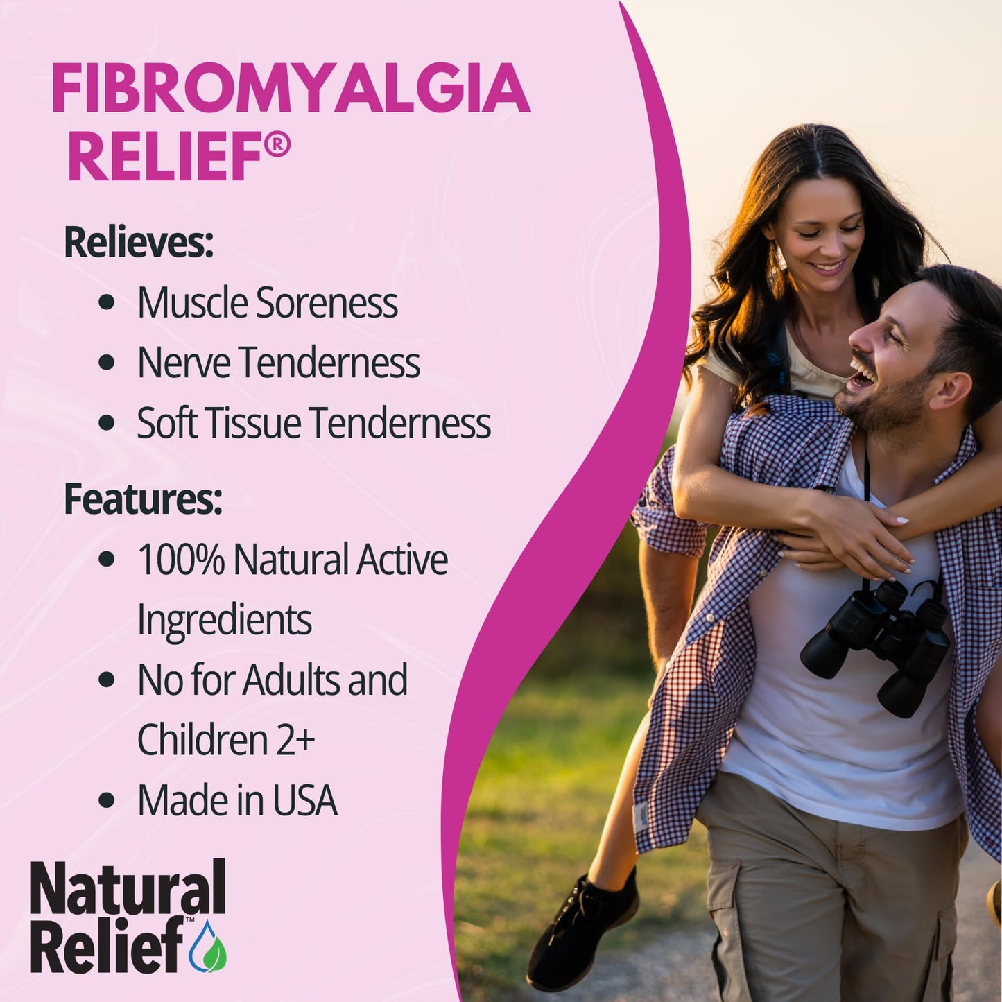 The Relief Products Natural Fibromyalgia Temporary Relief of Muscle Soreness Discomfot Tenderness Difficulty Moving & Joint Pain - 70ct - dailyvitalstore