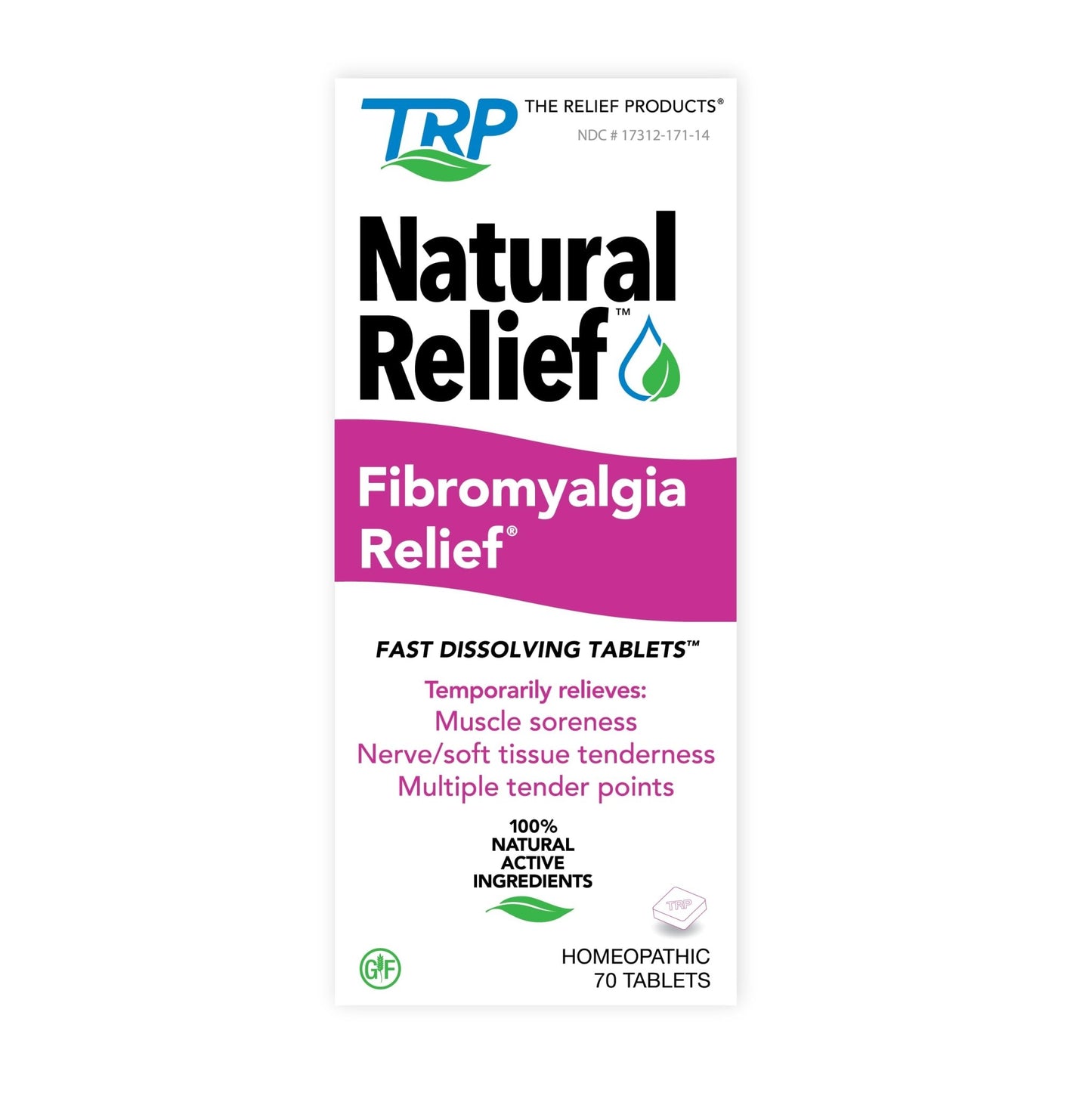 The Relief Products Natural Fibromyalgia Temporary Relief of Muscle Soreness Discomfot Tenderness Difficulty Moving & Joint Pain - 70ct - dailyvitalstore