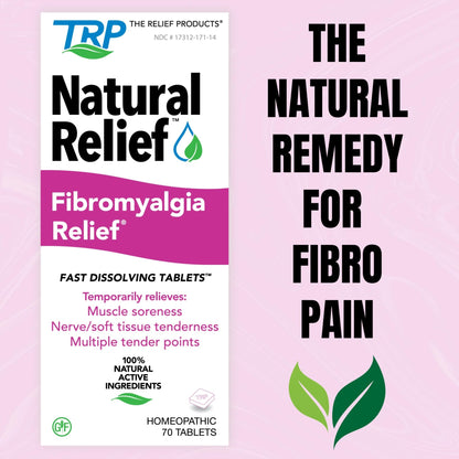 The Relief Products Natural Fibromyalgia Temporary Relief of Muscle Soreness Discomfot Tenderness Difficulty Moving & Joint Pain - 70ct - dailyvitalstore