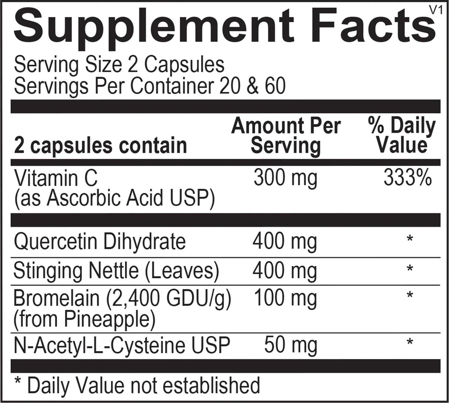 The Source Matters Alleviator Clear-ME SR Seasonal Allergy Relief and Immune Support | Quercetin, Bromelain, Stinging Nettles, NAC, and Vitamin C (40 Capsules) - dailyvitalstore