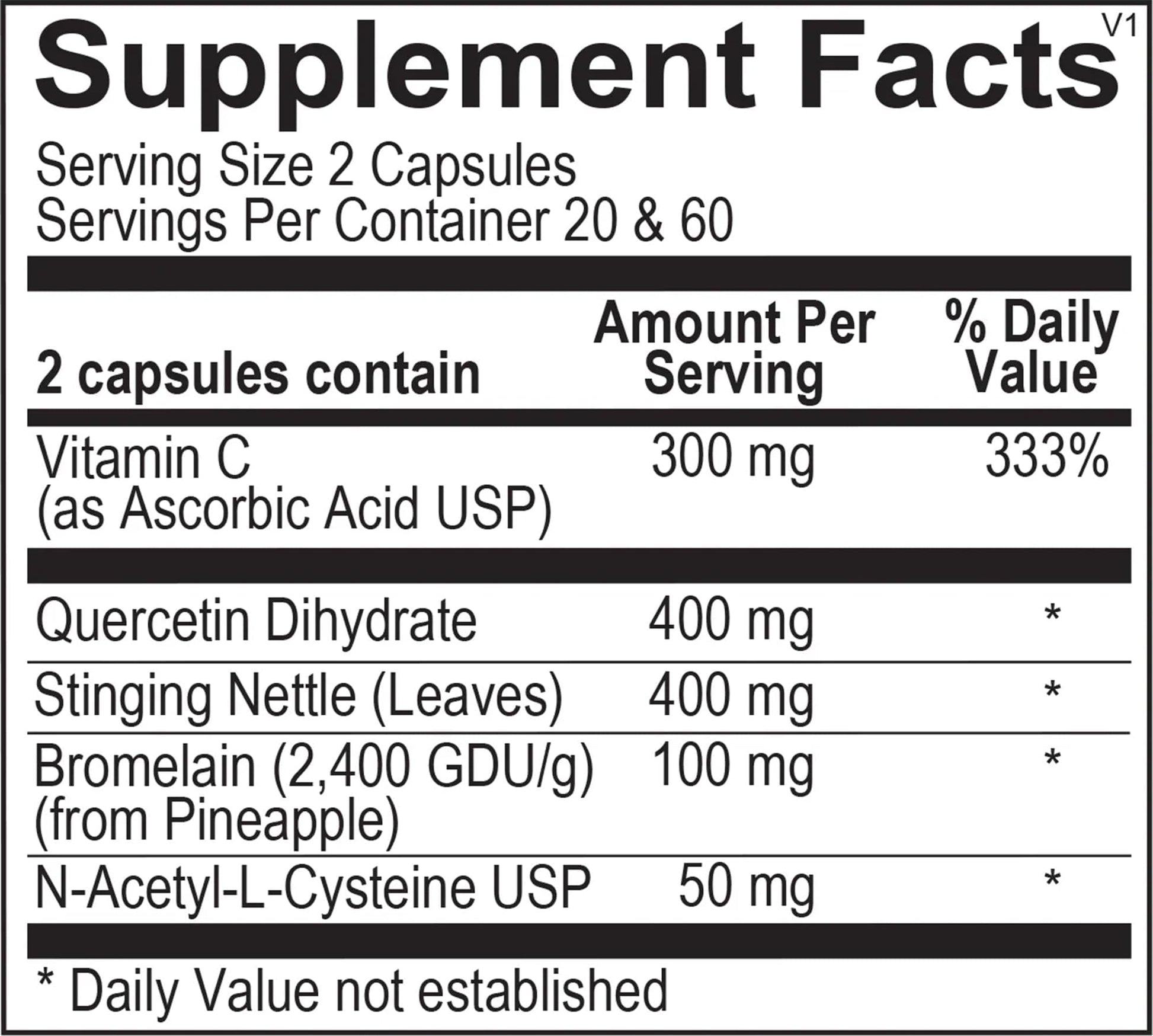The Source Matters Alleviator Clear-ME SR Seasonal Allergy Relief and Immune Support | Quercetin, Bromelain, Stinging Nettles, NAC, and Vitamin C (40 Capsules) - dailyvitalstore