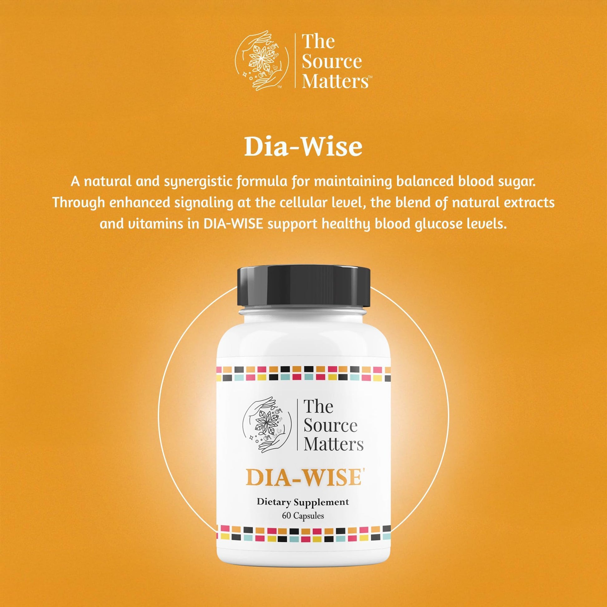 The Source Matters Dia-Wise Metabolic Health Supplement | Alpha Lipoic Acid, Cinnulin Capsules, Biotin, Chromium, Vanadyl Sulfate, Vitamin B for AMPK Activation (60 Count) - dailyvitalstore