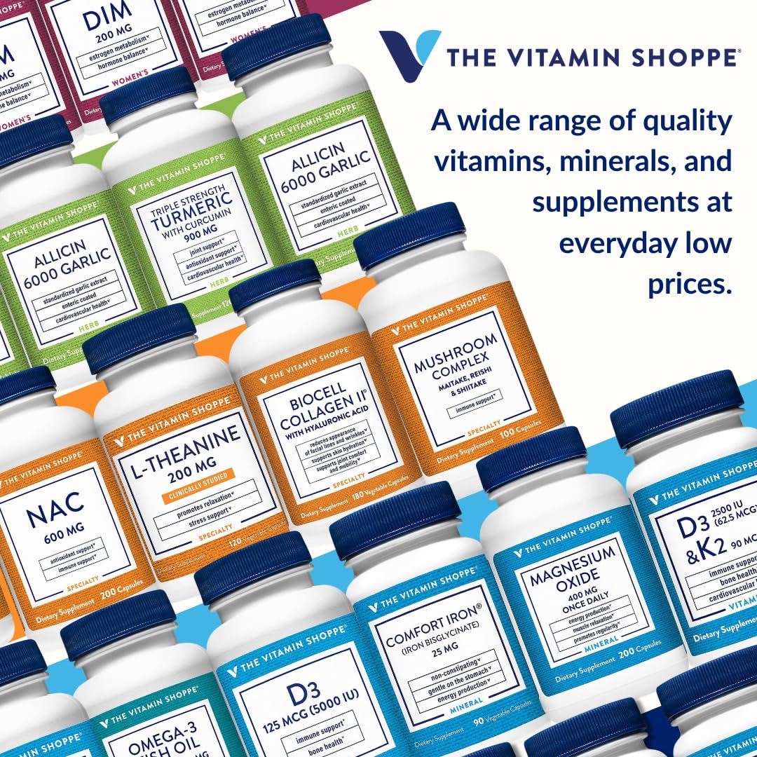 The Vitamin Shoppe Brand Omega 3 Fish Oil 1000mg with EPA DHA 500mg, Cardiovascular, Brain & Eye Health Support for Men and Women, Sourced from Anchovy, - dailyvitalstore