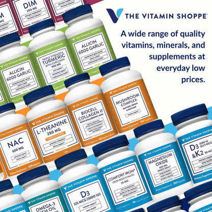 The Vitamin Shoppe Brand Omega 3 Fish Oil 1000mg with EPA DHA 500mg, Cardiovascular, Brain & Eye Health Support for Men and Women, Sourced from Anchovy, - dailyvitalstore