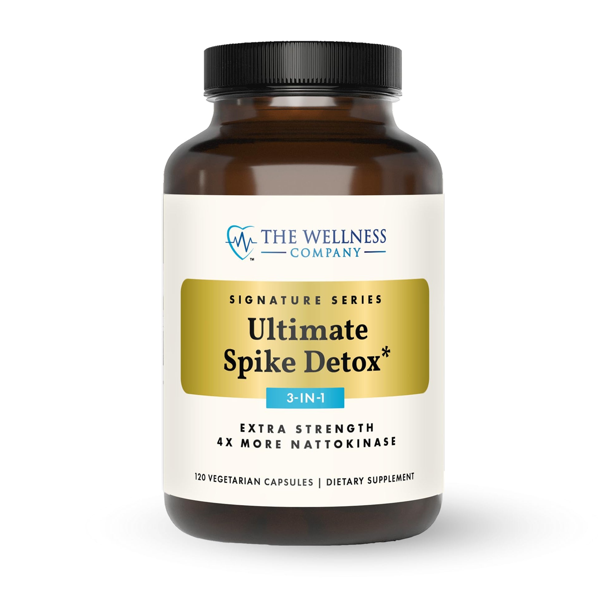 The Wellness Company Ultimate Spike Detox – Dr. McCullough Designed - 3-in-1 Nattokinase, Turmeric, & Bromelain Extra Strength | 120ct (1 Month Supply) - dailyvitalstore