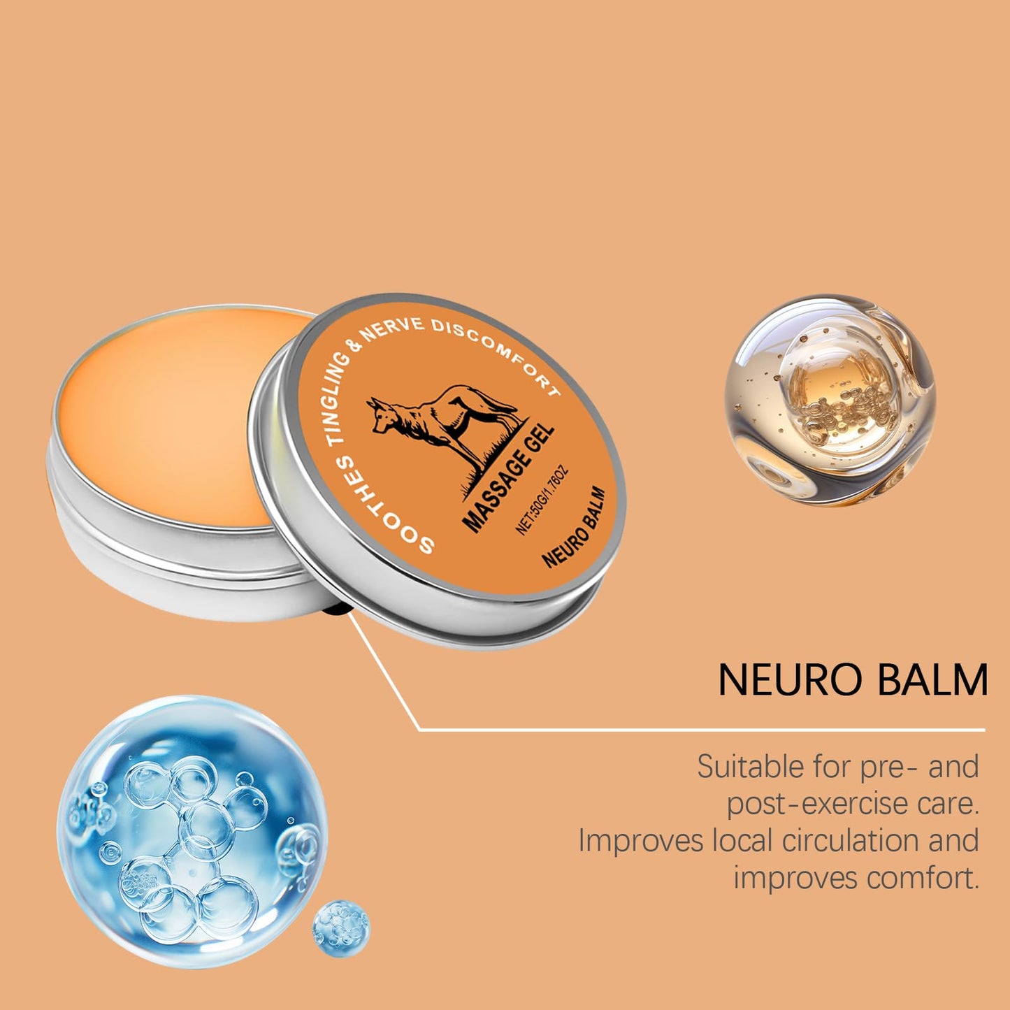 The wolf Neuro Balm, Muscle and Joint Builder Balm, Joint Activities Throughout The Body，Natural Joint Care Soothing Massage Cream，Daily Joint & Muscle Care - dailyvitalstore