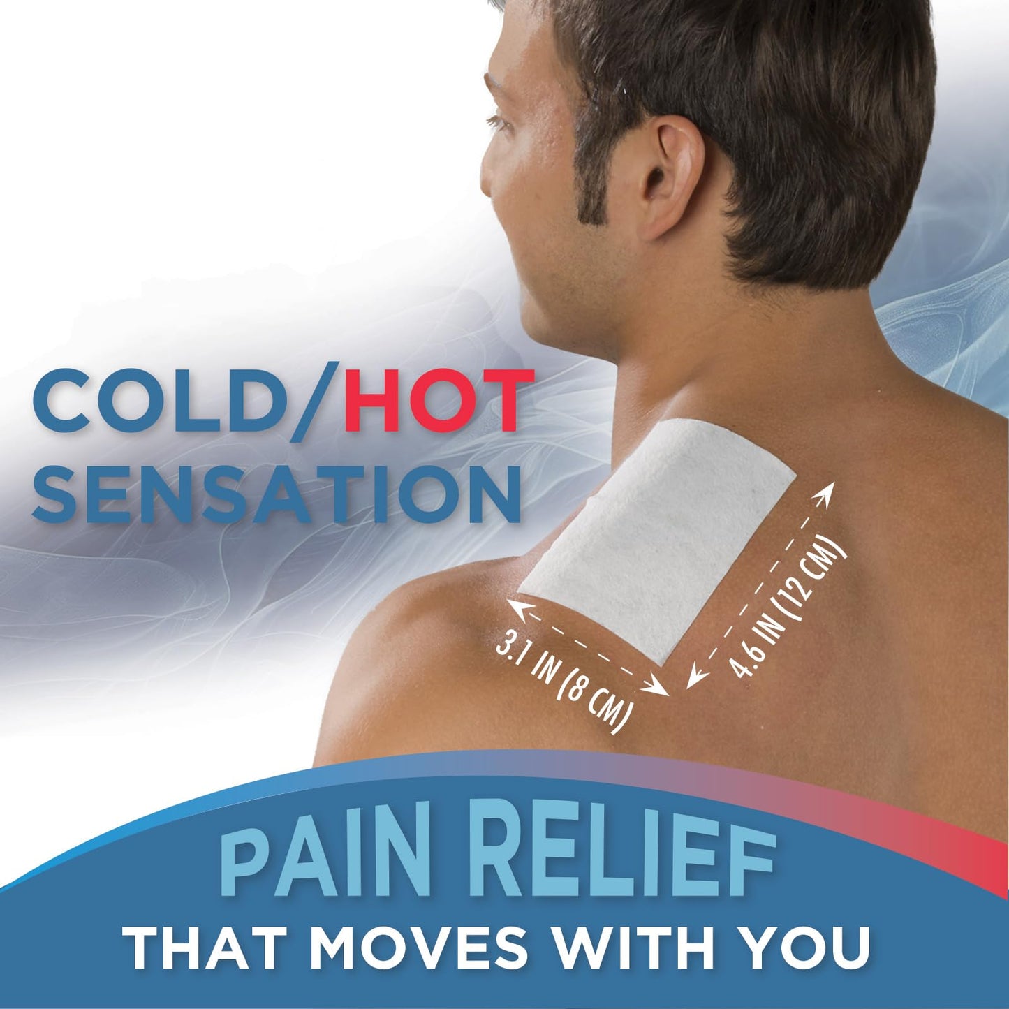 TheraCare Cold Hot Medicated Patch | 5% Menthol | Neck, Shoulder, Small Areas | 4.6” x 3.1” | 5-Count - dailyvitalstore