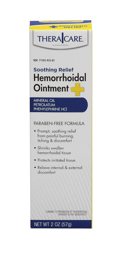 Thera|Care Hemorrhoidal Ointment | Soothes Itching and Burning | 1.0 oz | Hemorrhoid Symptom Relief | Fast Acting | Paraben-Free | Applicator Included - dailyvitalstore