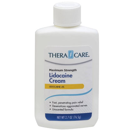Thera|Care Maximum Strength OTC Lidocaine Cream | Numbs Away Pain | Long-Lasting Relief | Non-Greasy | 2.7 Oz - dailyvitalstore