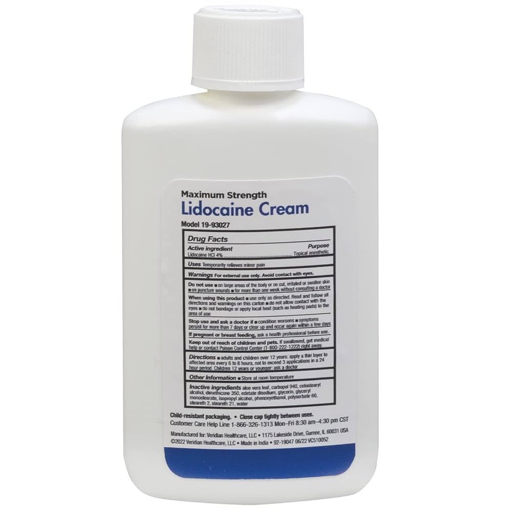 Thera|Care Maximum Strength OTC Lidocaine Cream | Numbs Away Pain | Long-Lasting Relief | Non-Greasy | 2.7 Oz - dailyvitalstore