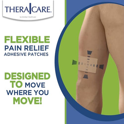 TheraCare Targeted Pain Relief Medicated Patch | Neck, Shoulder, Small Areas | 20-Count | 2.83” x 1.81” | Topical Analgesic | Camphor, Menthol, Methyl Salicylate | Gentle Adhesive - dailyvitalstore