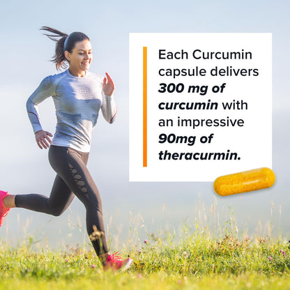 Theracurmin Turmeric Curcumin Supplement, 120 Count, High Absorption Turmeric & Curcumin - Joint Supplement for Men and Women - 42.6X More Bioavailablity - dailyvitalstore