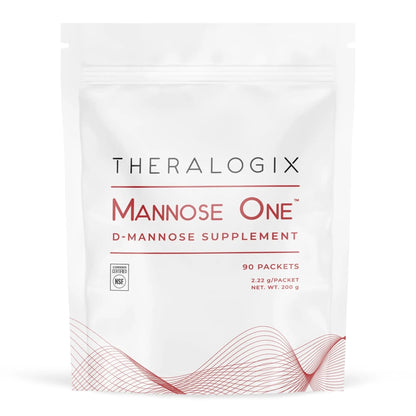 Theralogix Mannose One D-Mannose Powder - 90-Day Supply - Supports Urinary Tract Health with 2,000 mg D-Mannose* - NSF Certified - 90 Packets - dailyvitalstore