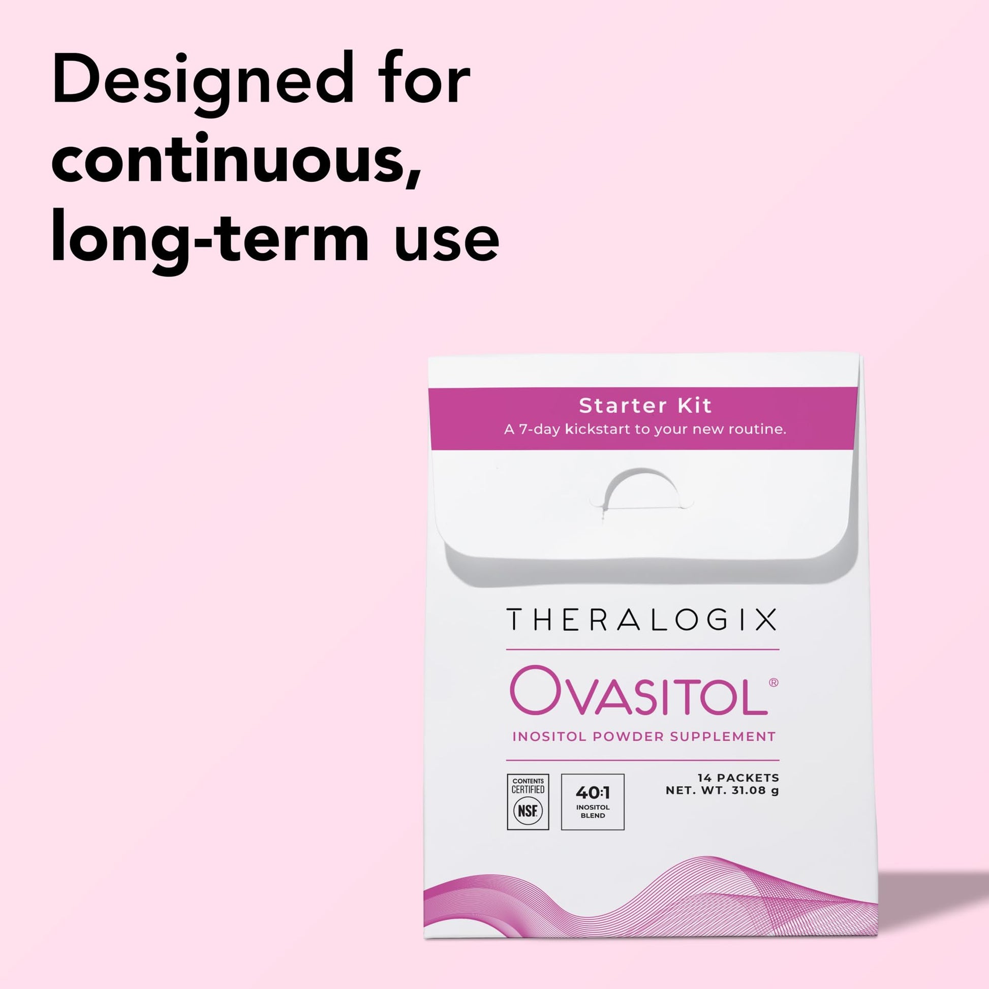 Theralogix Ovasitol Inositol Powder – 7-Day Starter Kit | Premium Inositol Supplement for Women | 40:1 Ratio Myo & D-Chiro Inositol - dailyvitalstore