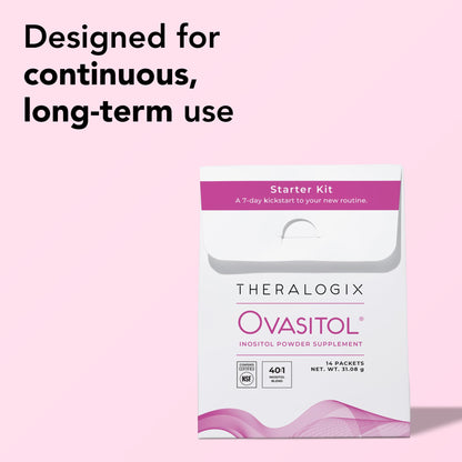 Theralogix Ovasitol Inositol Powder – 7-Day Starter Kit | Premium Inositol Supplement for Women | 40:1 Ratio Myo & D-Chiro Inositol - dailyvitalstore