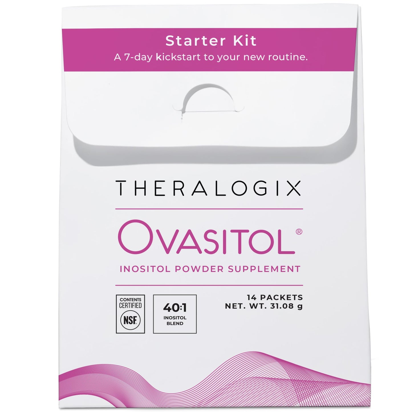 Theralogix Ovasitol Inositol Powder – 7-Day Starter Kit | Premium Inositol Supplement for Women | 40:1 Ratio Myo & D-Chiro Inositol - dailyvitalstore