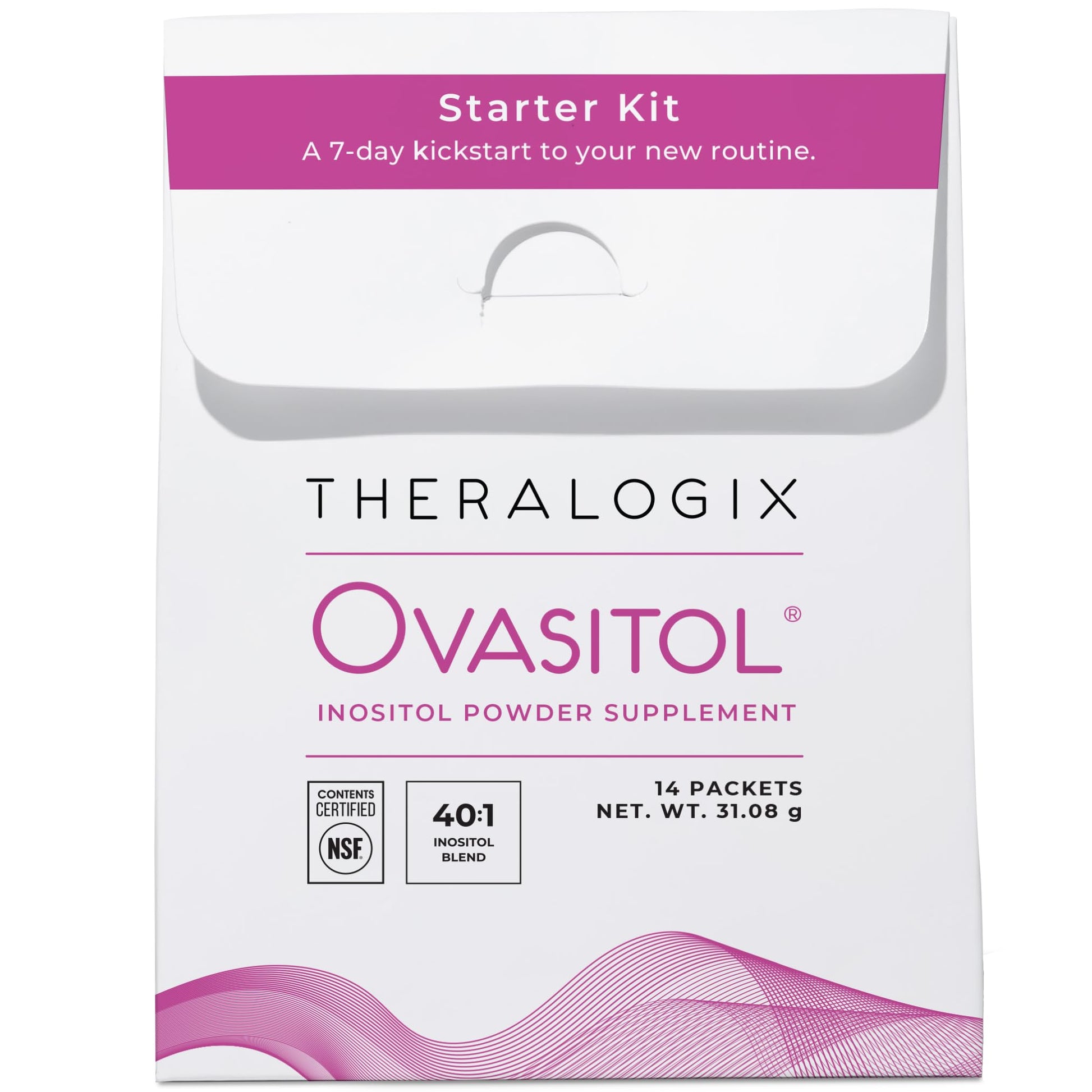Theralogix Ovasitol Inositol Powder – 7-Day Starter Kit | Premium Inositol Supplement for Women | 40:1 Ratio Myo & D-Chiro Inositol - dailyvitalstore