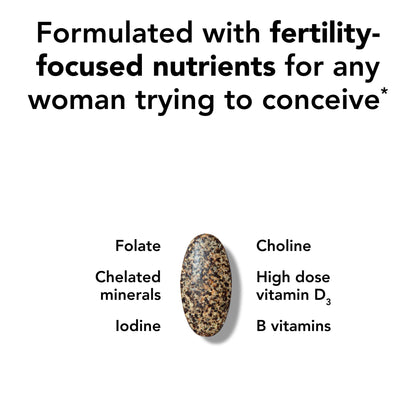 Theralogix TheraNatal Core Preconception Vitamin Supplement - 90-Day Supply - Prenatal Vitamins & Fertility Supplement for Women with Folate, Vitamin D3 - dailyvitalstore