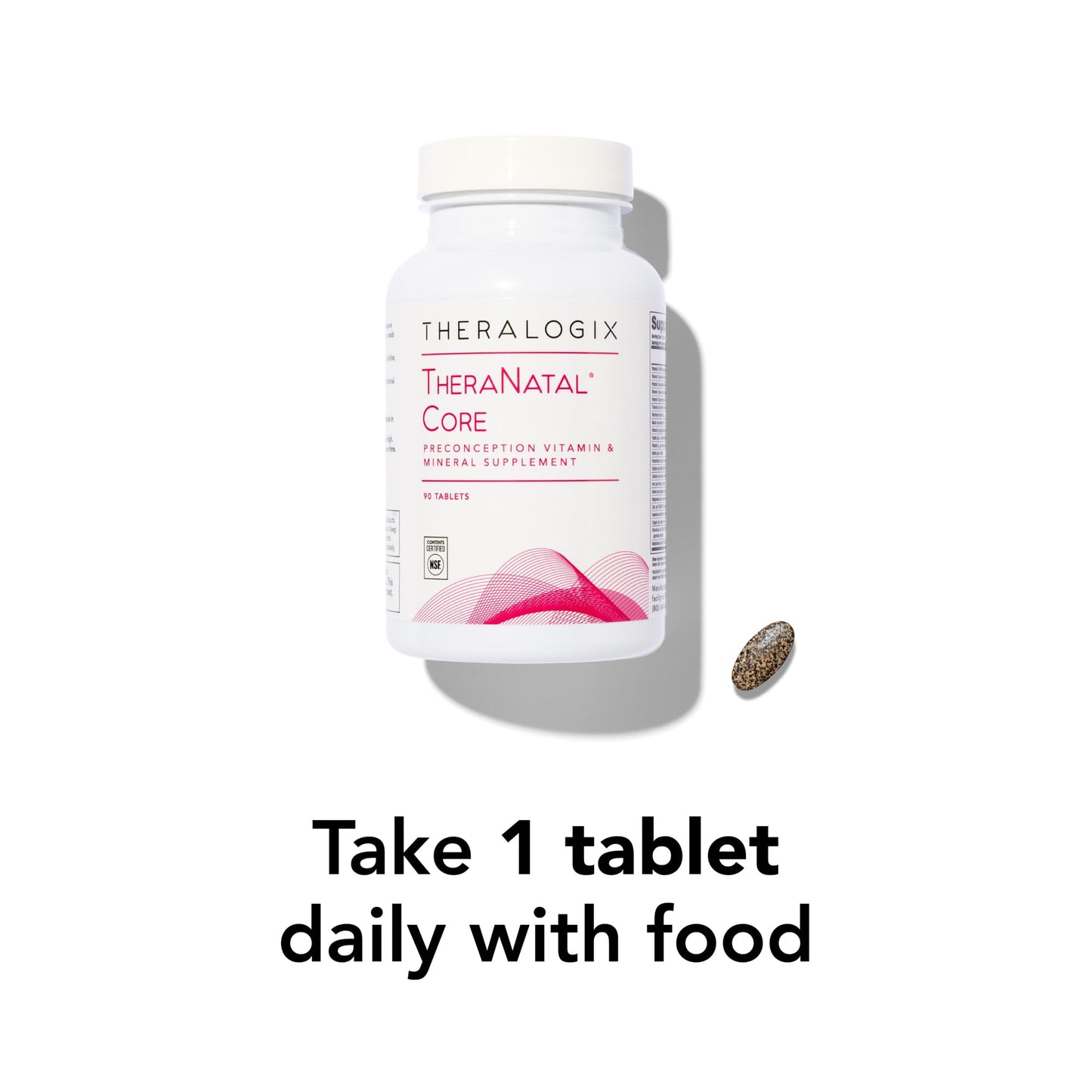 Theralogix TheraNatal Core Preconception Vitamin Supplement - 90-Day Supply - Prenatal Vitamins & Fertility Supplement for Women with Folate, Vitamin D3 - dailyvitalstore