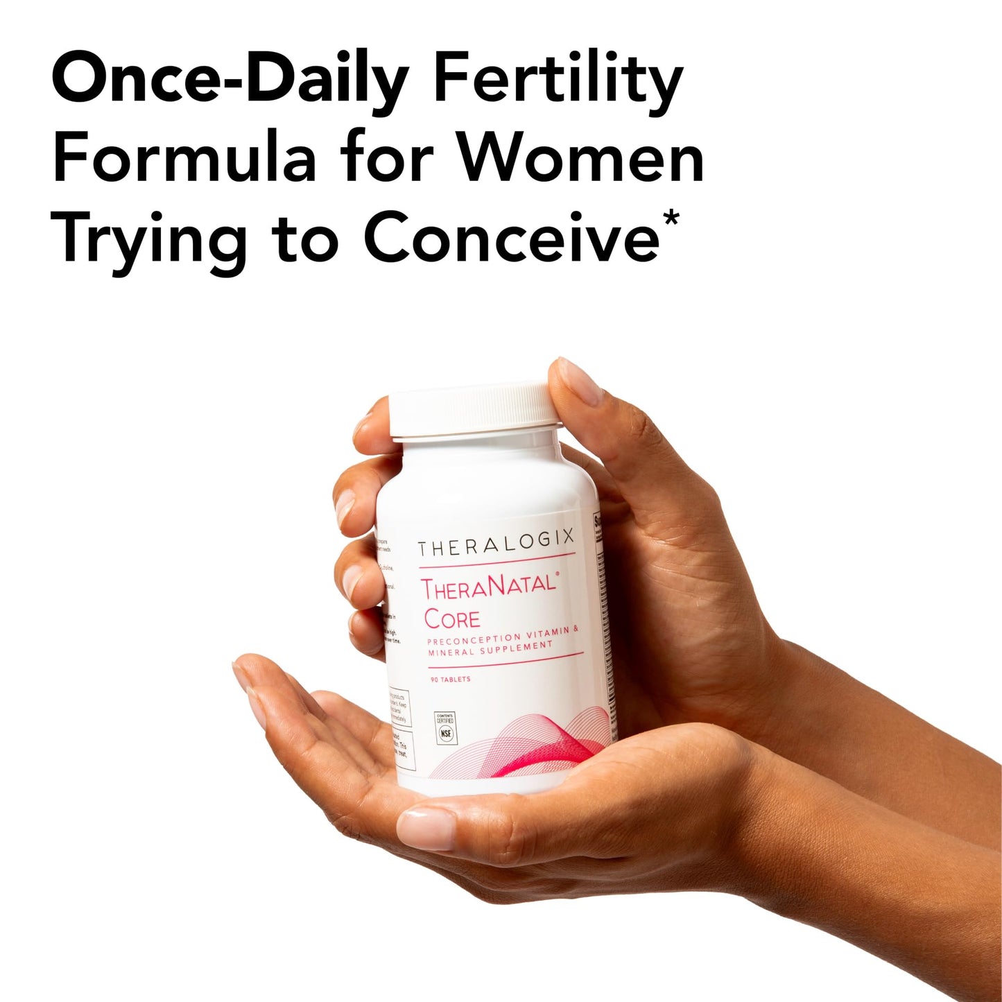 Theralogix TheraNatal Core Preconception Vitamin Supplement - 90-Day Supply - Prenatal Vitamins & Fertility Supplement for Women with Folate, Vitamin D3 - dailyvitalstore