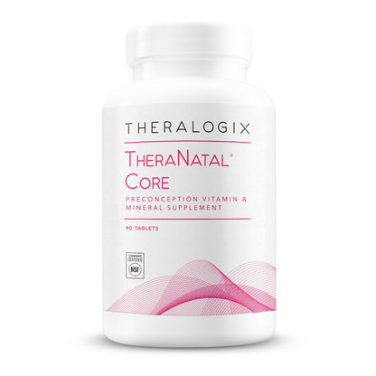 Theralogix TheraNatal Core Preconception Vitamin Supplement - 90-Day Supply - Prenatal Vitamins & Fertility Supplement for Women with Folate, Vitamin D3 - dailyvitalstore