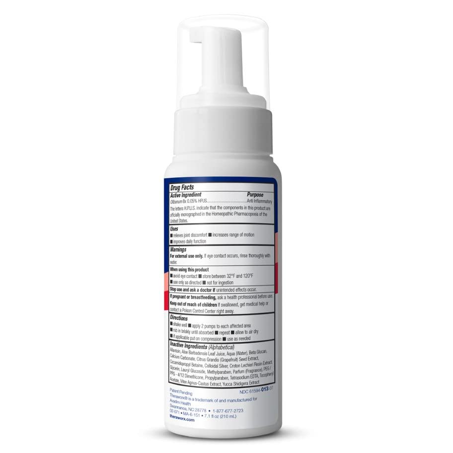 Theraworx Fast-Acting Joint Relief Foam Joint Discomfort & Inflammation Relief - 7.1 oz - 1 Count - dailyvitalstore