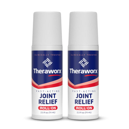 Theraworx Fast-Acting Joint Relief Roll-On Joint Discomfort & Inflammation Relief - 2.5 Oz - 2 Count - dailyvitalstore