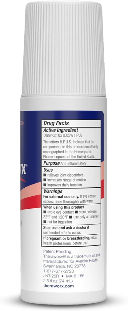 Theraworx Fast-Acting Joint Relief Roll-On Joint Discomfort & Inflammation Relief - 2.5 Oz - 2 Count - dailyvitalstore
