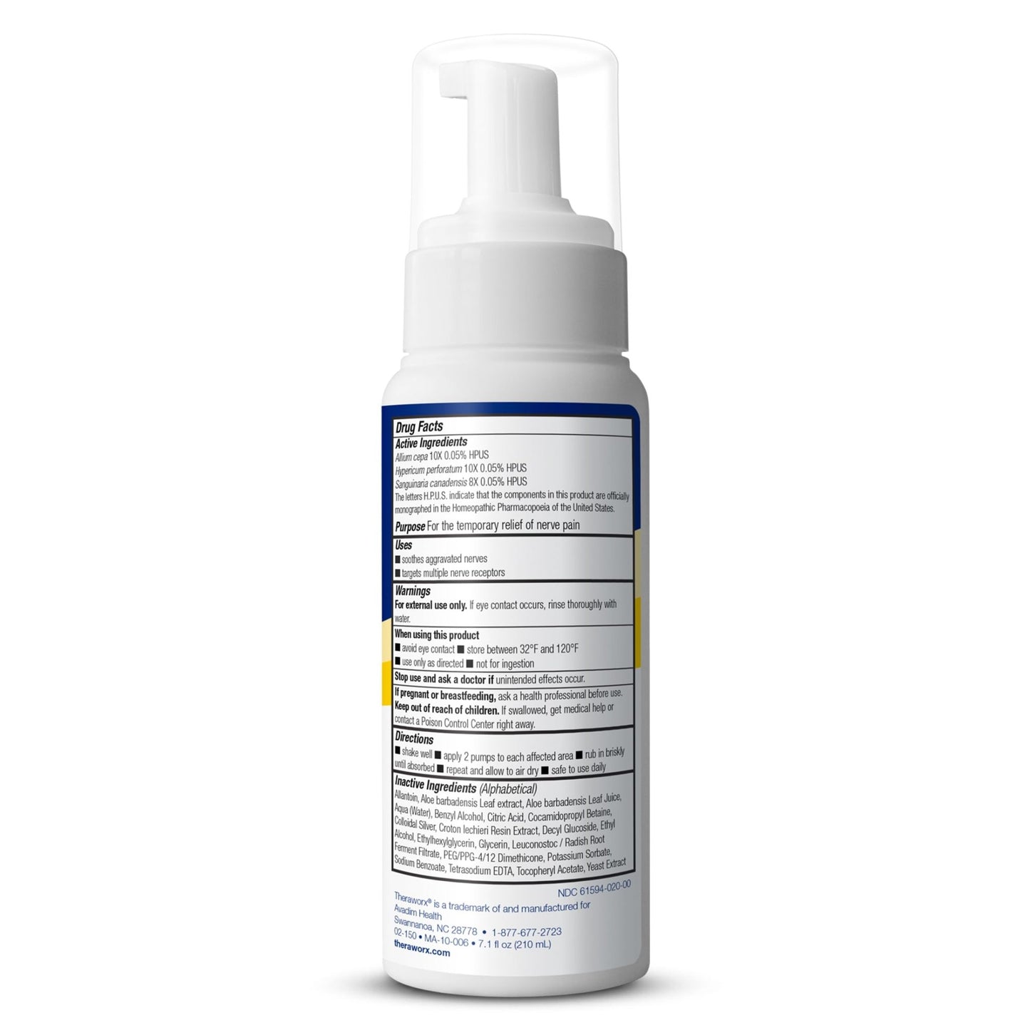 Theraworx Fast-Acting Nerve Relief Foam Aggravated Nerve Discomfort Relief - 7.1 oz - 1 Count - dailyvitalstore