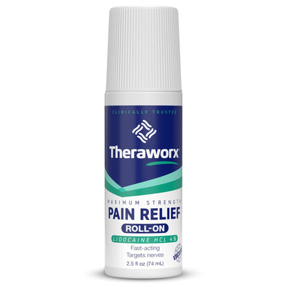 Theraworx Maximum Strength Pain Relief Roll-On with Lidocaine, Fast-Acting - 2.5 Oz - 1 Count - dailyvitalstore