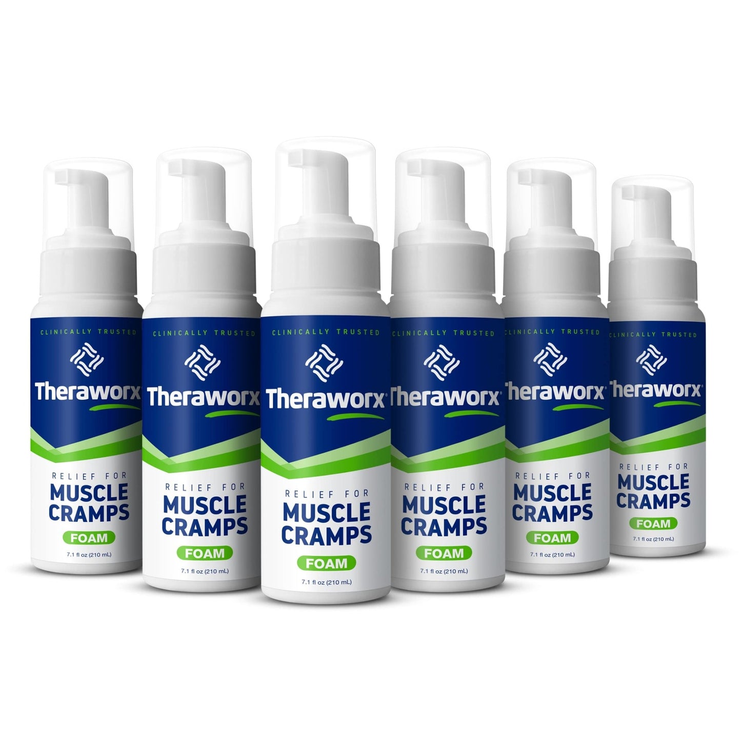 Theraworx Relief Fast-Acting Foam for Leg Cramps, Foot Cramps and Muscle Soreness, 7.1 Oz. (Pack of 6) - dailyvitalstore