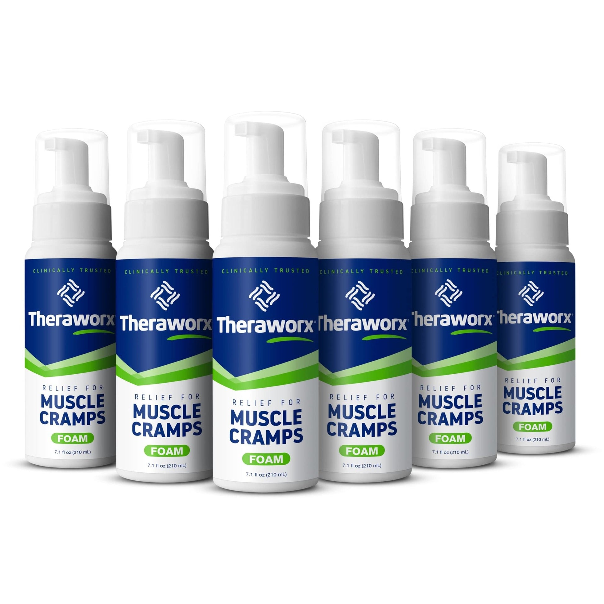 Theraworx Relief Fast-Acting Foam for Leg Cramps, Foot Cramps and Muscle Soreness, 7.1 Oz. (Pack of 6) - dailyvitalstore