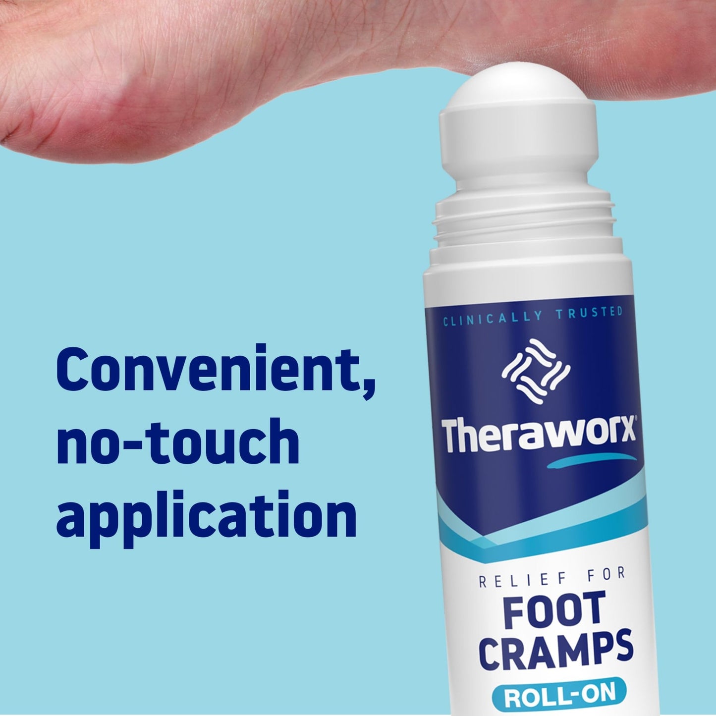 Theraworx Relief for Foot Cramps, Fast-Acting Foot Cramp Relief Roll-On - 2.5 Oz - 1 Count - dailyvitalstore