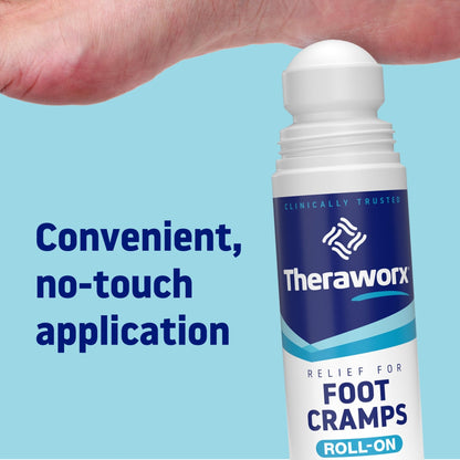 Theraworx Relief for Foot Cramps, Fast-Acting Foot Cramp Relief Roll-On - 2.5 Oz - 1 Count - dailyvitalstore