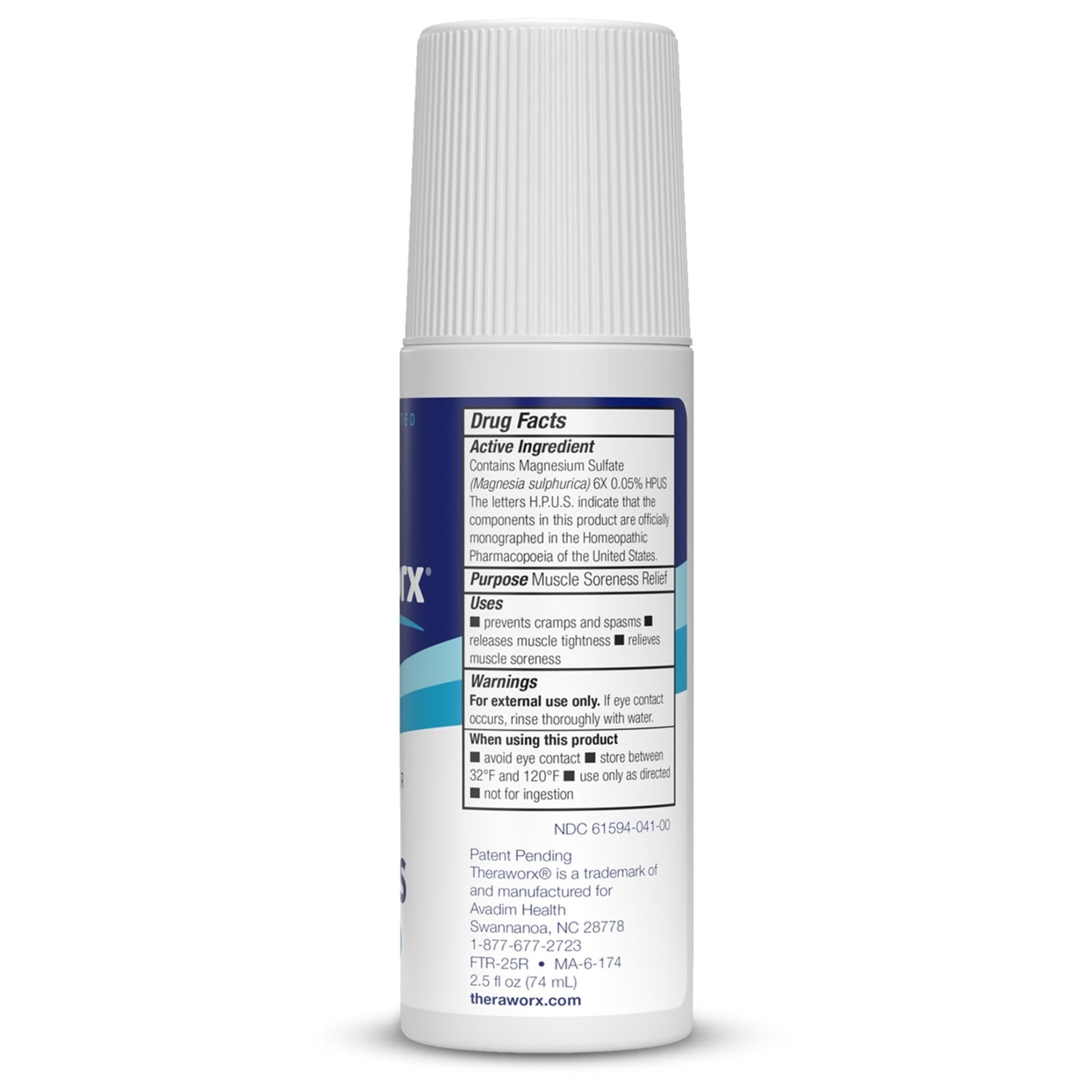 Theraworx Relief for Foot Cramps, Fast-Acting Foot Cramp Relief Roll-On - 2.5 Oz - 1 Count - dailyvitalstore