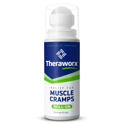 Theraworx Relief for Muscle Cramps Roll-On Fast-Acting Muscle Spasm, Leg Soreness with Magnesium Sulfate - 2.5 oz - 1 Count - dailyvitalstore