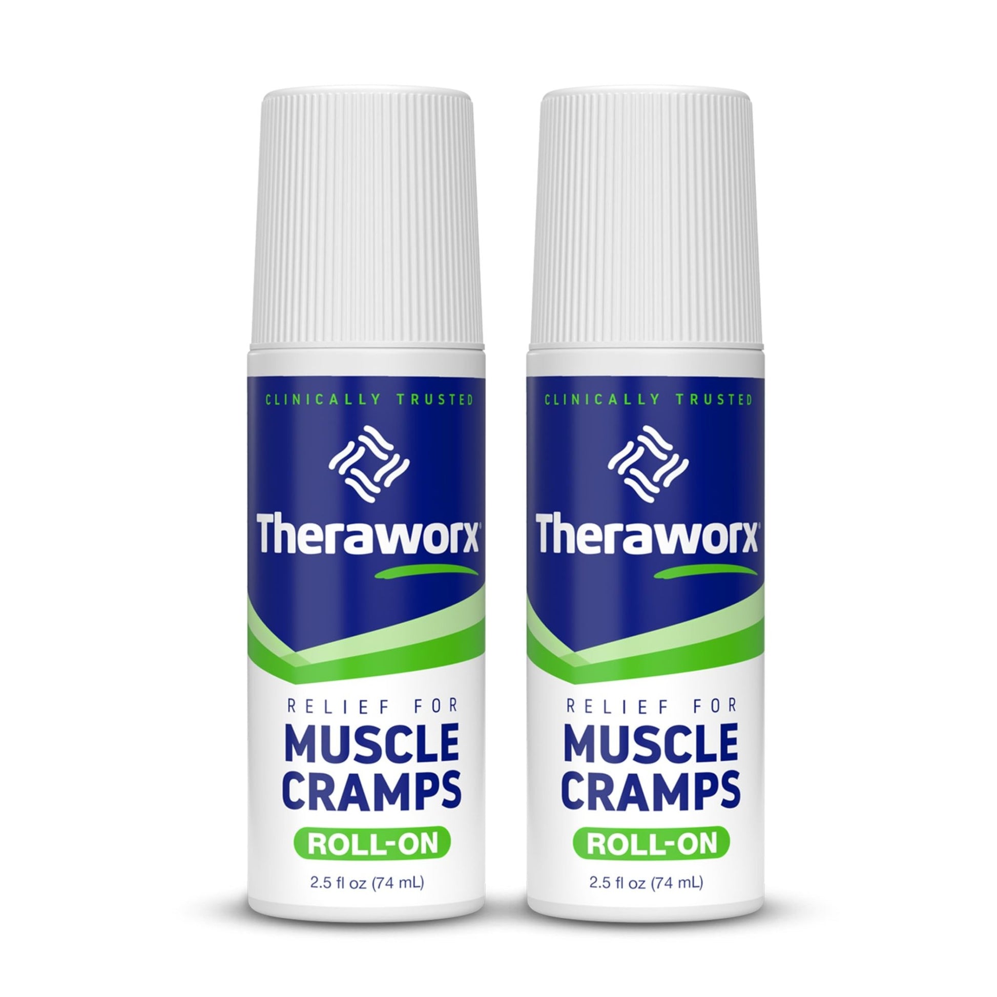 Theraworx Relief for Muscle Cramps Roll-On Fast-Acting Muscle Spasm, Leg Soreness with Magnesium Sulfate - 2.5 oz - 2 Count - dailyvitalstore