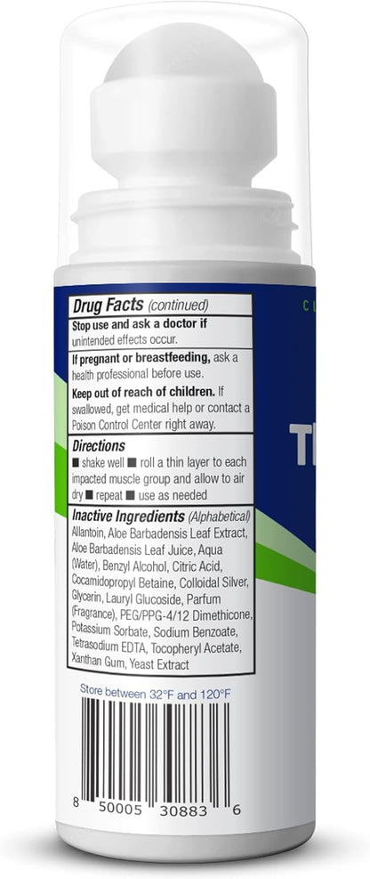 Theraworx Relief for Muscle Cramps Roll-On Fast-Acting Muscle Spasm, Leg Soreness with Magnesium Sulfate - 2.5 oz - 2 Count - dailyvitalstore