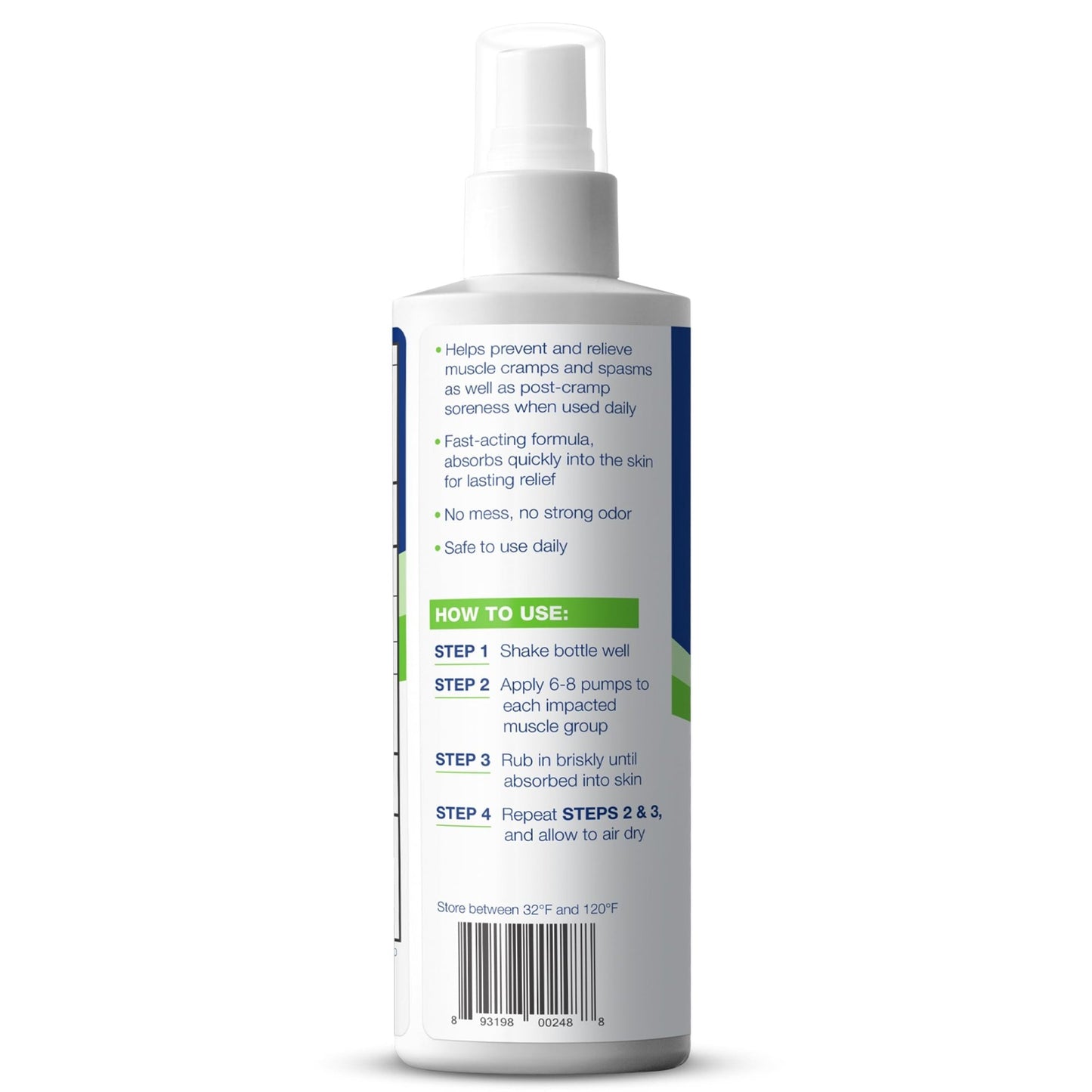 Theraworx Relief for Muscle Cramps Spray Fast-Acting Muscle Spasm, Leg Soreness with Magnesium Sulfate - 7.1 oz - 1 Count - dailyvitalstore