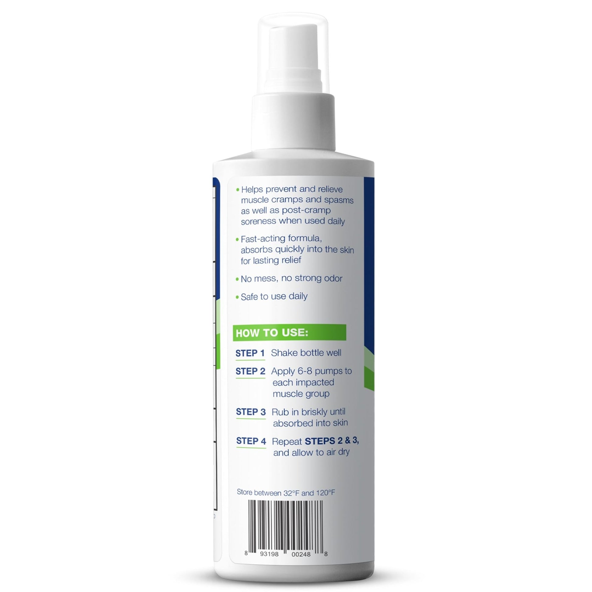 Theraworx Relief for Muscle Cramps Spray Fast-Acting Muscle Spasm, Leg Soreness with Magnesium Sulfate - 7.1 oz - 1 Count - dailyvitalstore
