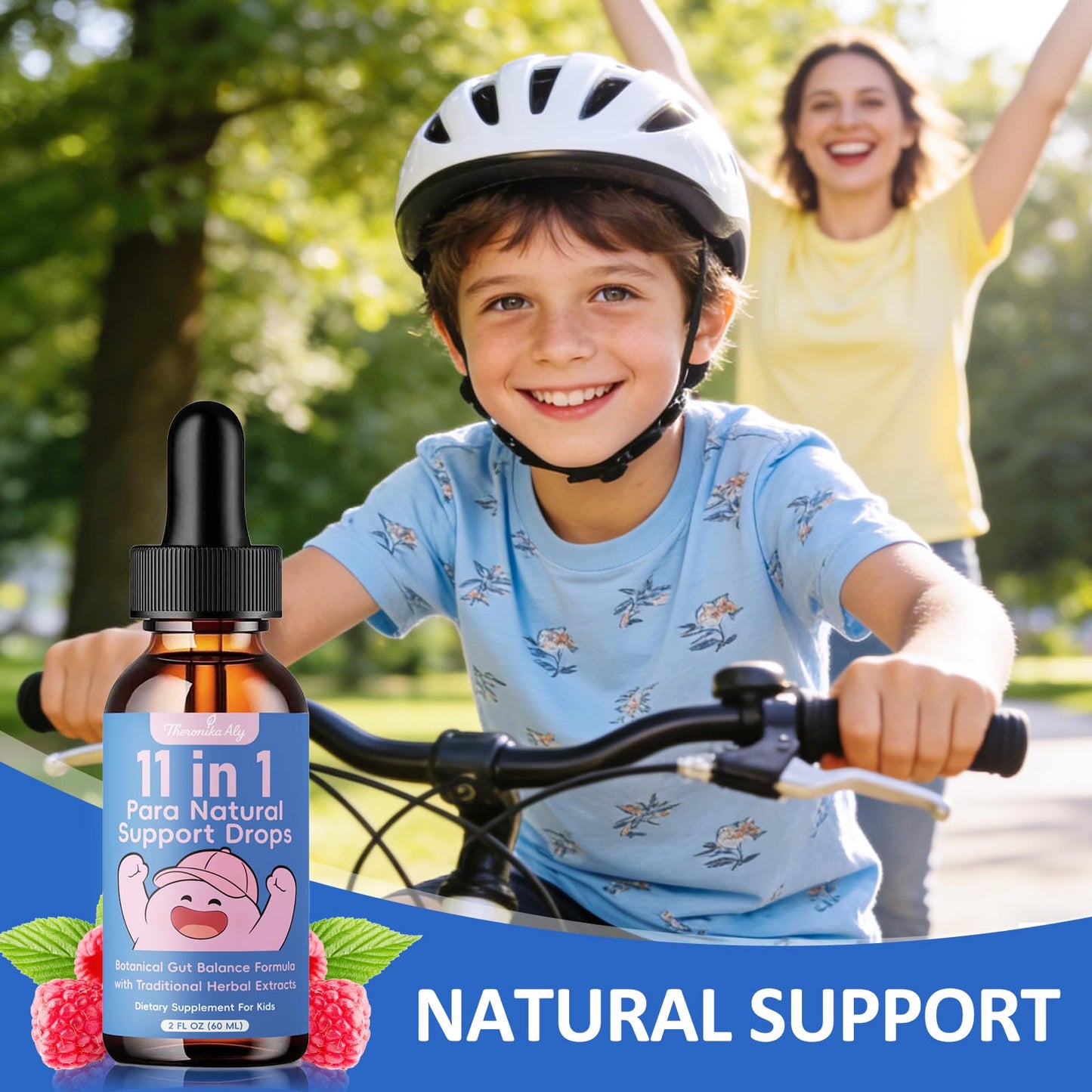 Theronika Aly Parasite Cleanse for Humans & Kids – Advanced Herbal Blend with Black Walnut, Wormwood, Clove, Digestive & Gut Balance Support, Alcohol-Free Liquid Drops, 30 Servings - dailyvitalstore