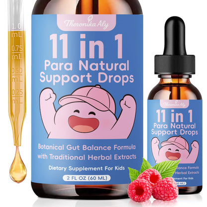 Theronika Aly Parasite Cleanse for Humans & Kids – Advanced Herbal Blend with Black Walnut, Wormwood, Clove, Digestive & Gut Balance Support, Alcohol-Free Liquid Drops, 30 Servings - dailyvitalstore