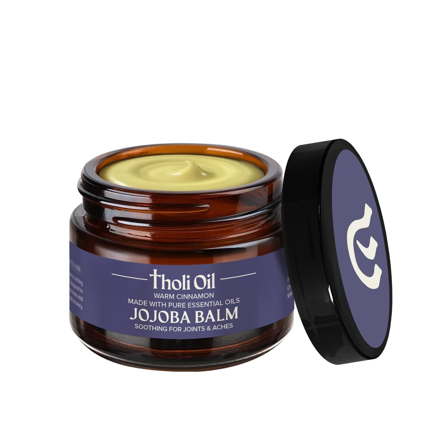 tHOli Plantar Fasciitis Relief Balm – Jojoba Cream with Cinnamon, Cassia, Spikenard & Hyssop – Soothes Heels, Supports Joints & Skin Repair (1oz) - dailyvitalstore